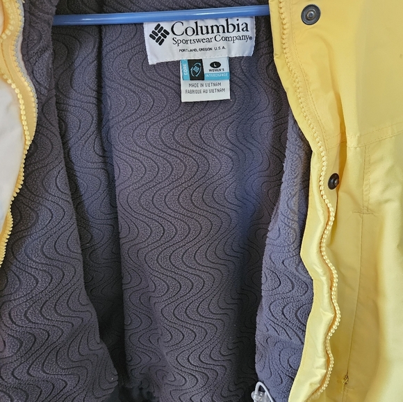 COLUMBIA Women Size L Yellow Interchange Coat Jacket - Picture 7 of 7